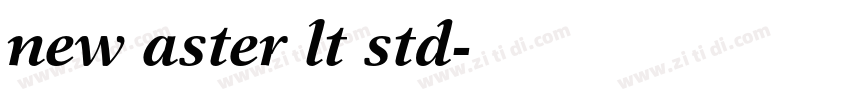 new aster lt std字体转换